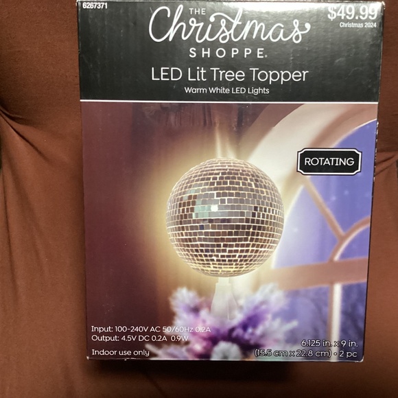 The Christmas Shoppe LED Lit Tree Topper New - Picture 4 of 17